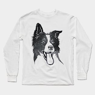 Border collie Face Long Sleeve T-Shirt